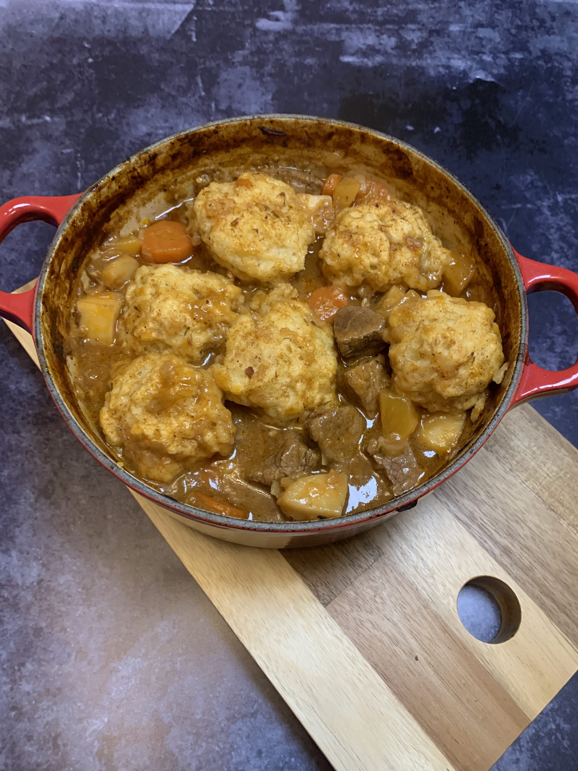 Slow Cooker Beef Stew And Dumplings