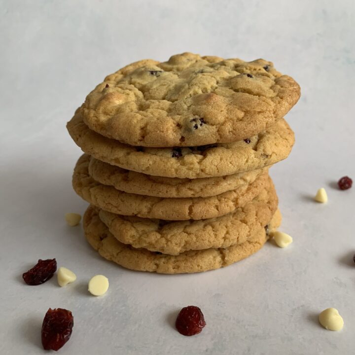 Cranberry and white chocolate cookies