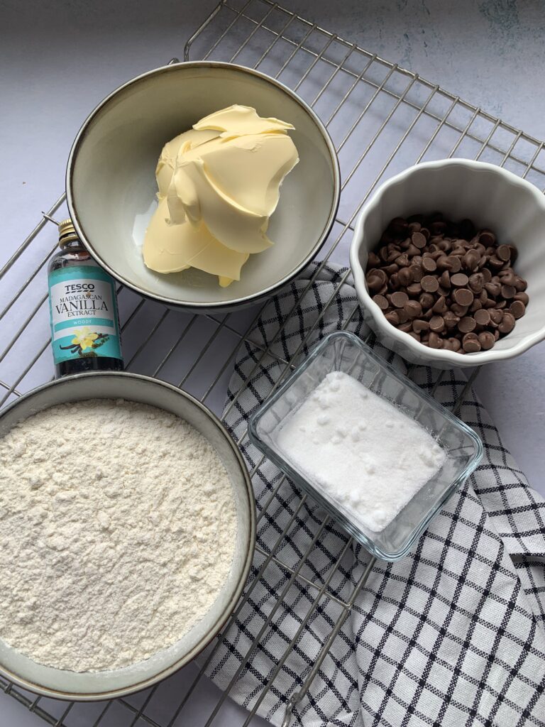 Quick and easy chocolate shortbread biscuits