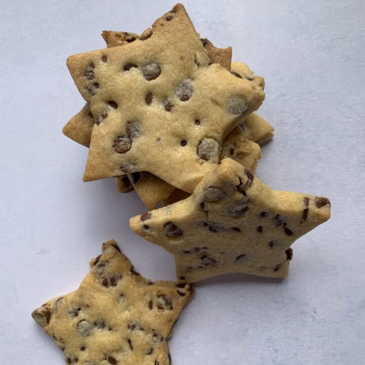 Quick and easy chocolate chip shortbread biscuits