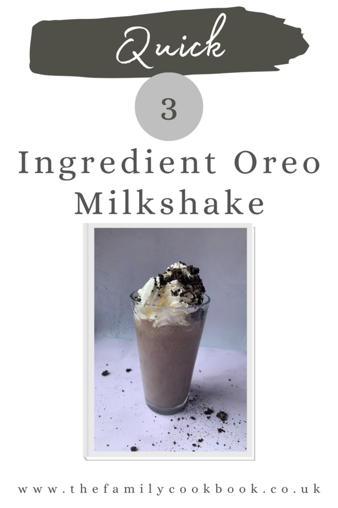 Quick 3 Ingredient Oreo Milkshake