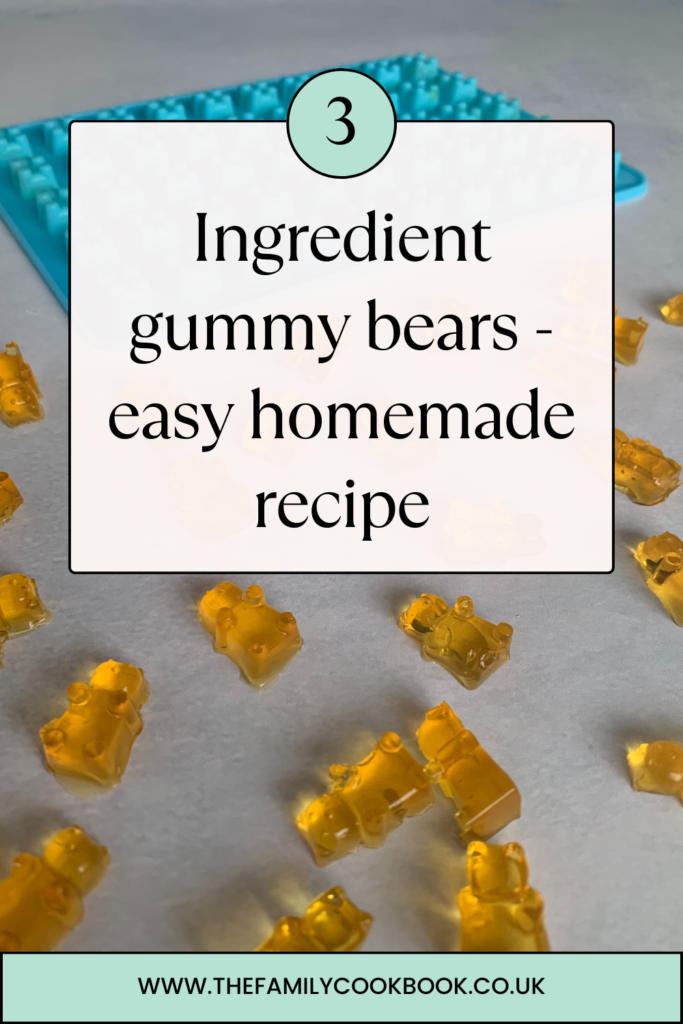 3 Ingredient gummy bears - easy homemade recipe