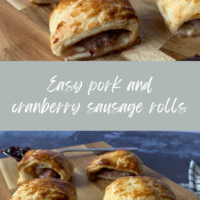 Delicious pork and cranberry sausage roll recipe