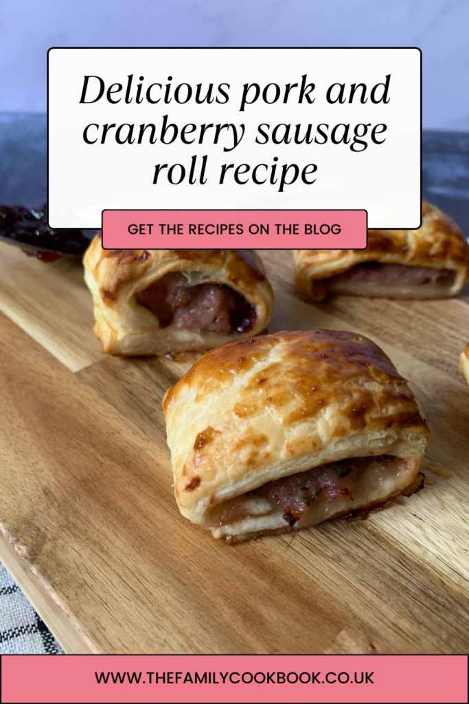 Delicious pork and cranberry sausage roll recipe