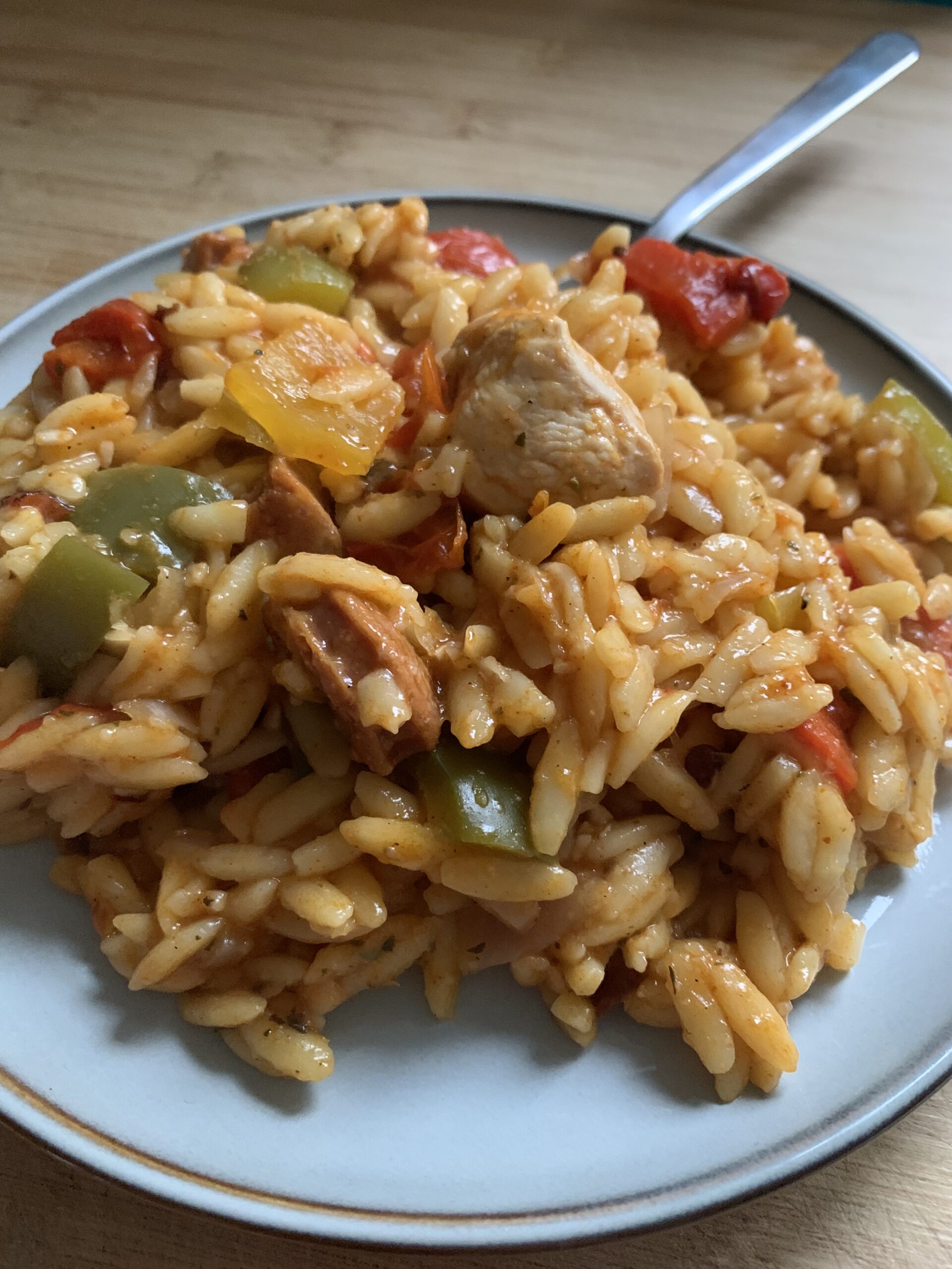 One-Pot Chicken And Chorizo Orzo recipe